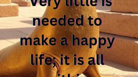 very little is needed to make happy life... I motivation I wisdom