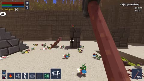 KICKSALOT 0.6.0.01 Arena - Gobzilla does not break these 2 wooden stairs even when alive