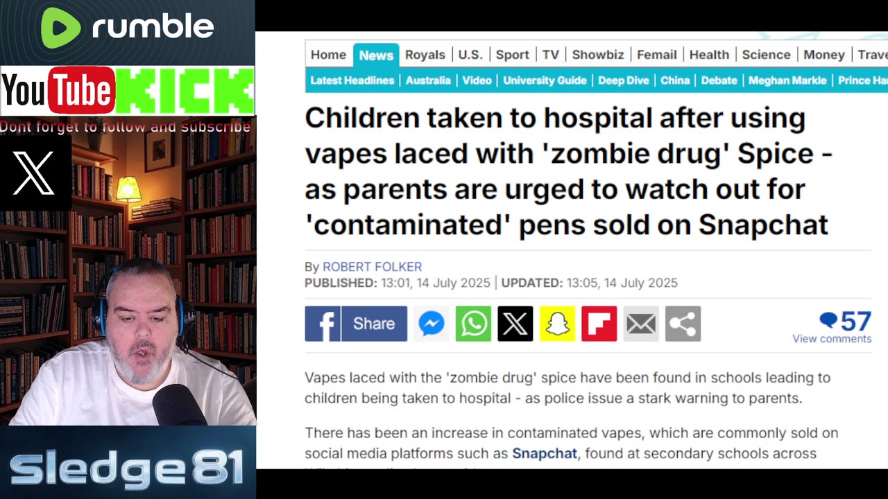 Children taken to hospital after using vapes laced with 'zombie drug' Spice