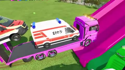 FS22: Moving Fire Trucks & Police Cars by Train