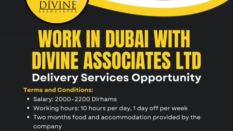Relocate and Deliver: Your Career in Dubai Awaits with Divine