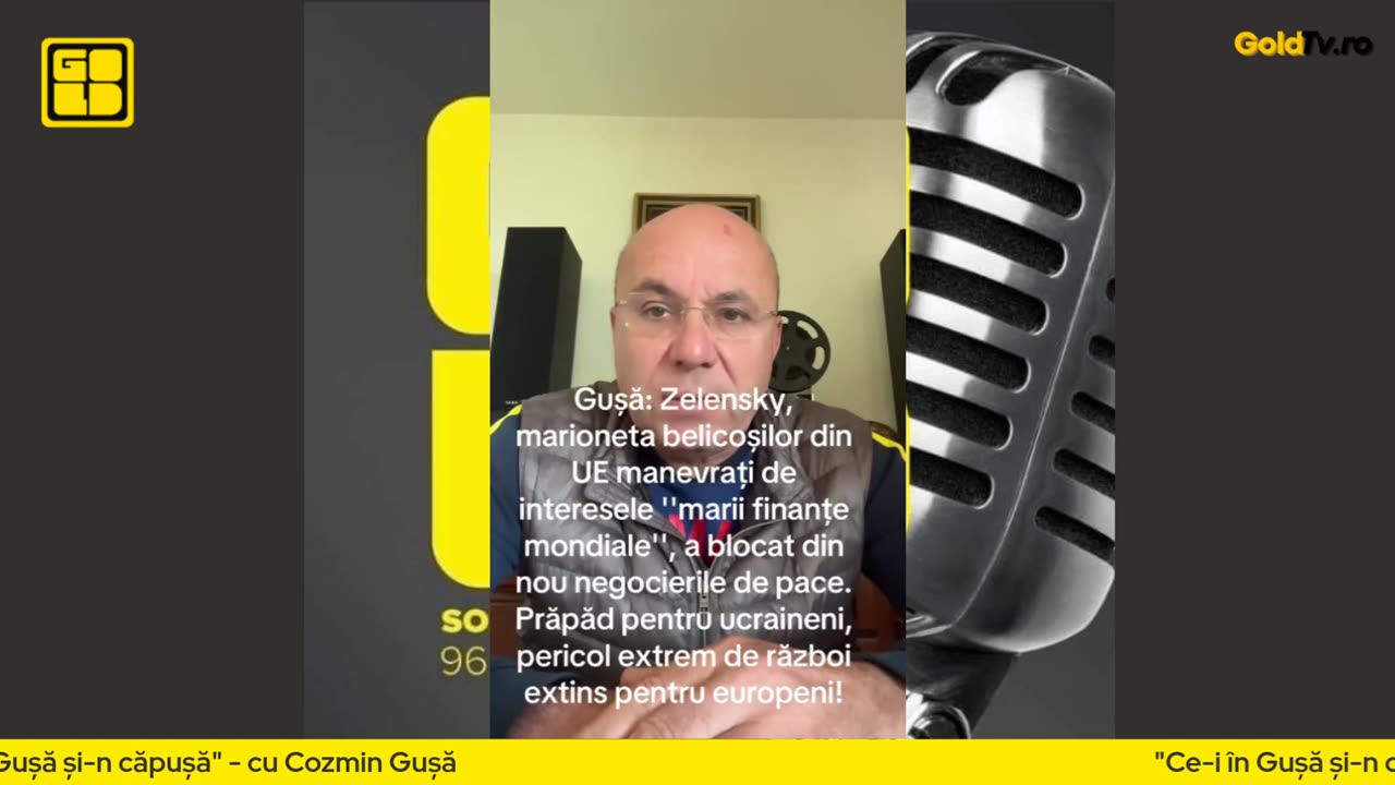 Gușă: Zelensky, marioneta belicoșilor din UE manevrați de interesele ''marii finanțe mondiale''