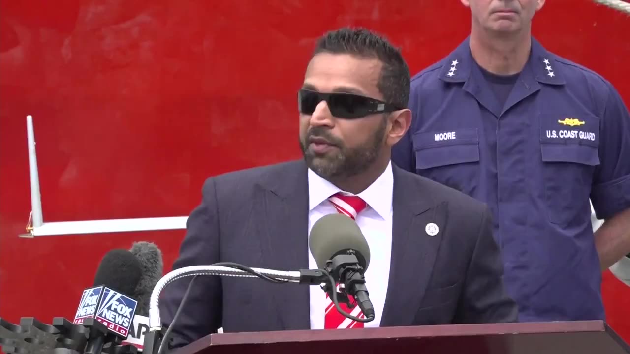 FBI Director Kash Patel after the seizing of 48,400 pounds of narcotics in Port Everglades: