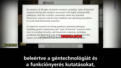 【HU】Az új WHO világjárványügyi megállapodás megszüntette a „funkciónyerés” kutatás felügyeletét