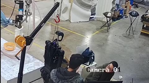 Watch the chilling moment humanoid robot wakes up and starts attacking its handlers in China