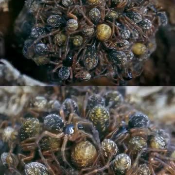 Wolf spiders carry their young on their backs.