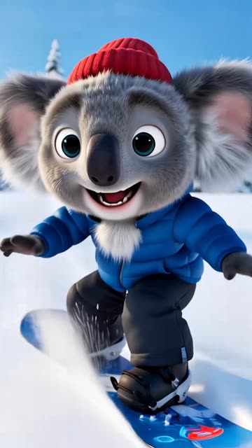 Snowboarding Koala