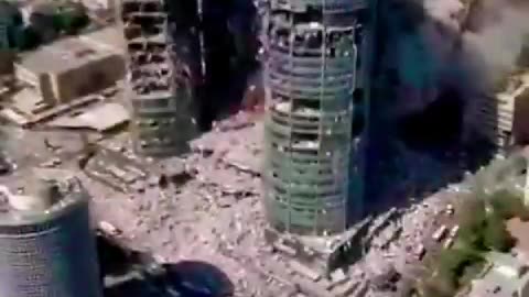One of Tel Aviv's most Luxurios Streets, Before and AFTER the IRANIAN strikes.