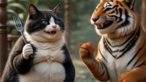 🔥 Cat vs Crocodile: Jungle Justice Served! 🐱🐊🔥 | Tiger Hero on a Bike! 🐅🏍️ BBQ Revenge 🍖