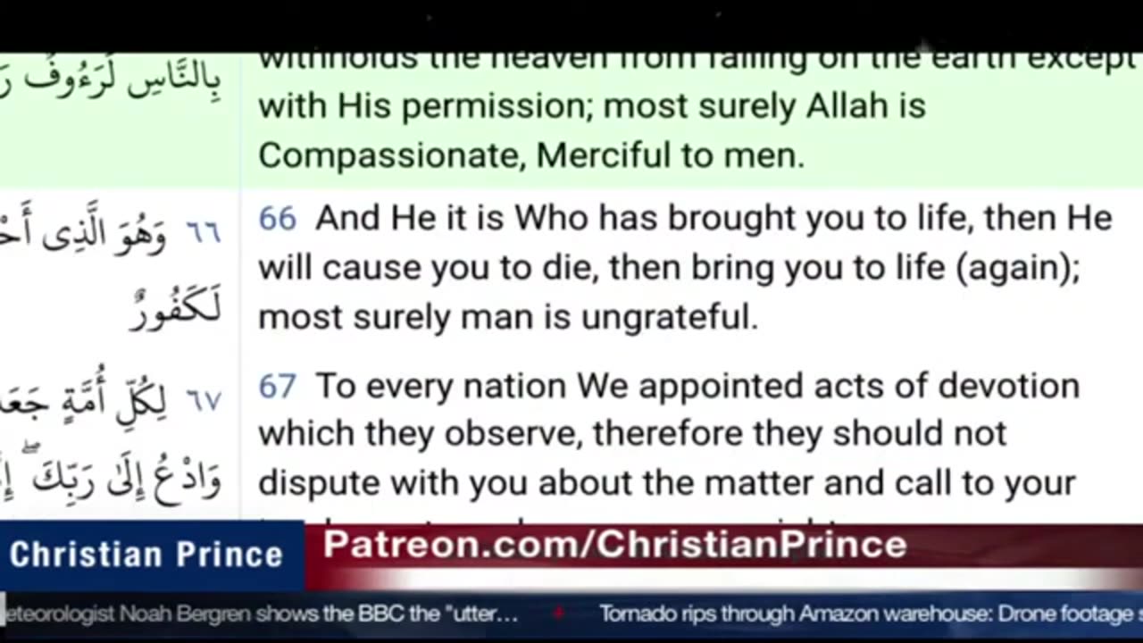 Christian prince No here he is talking about your bad muhammad