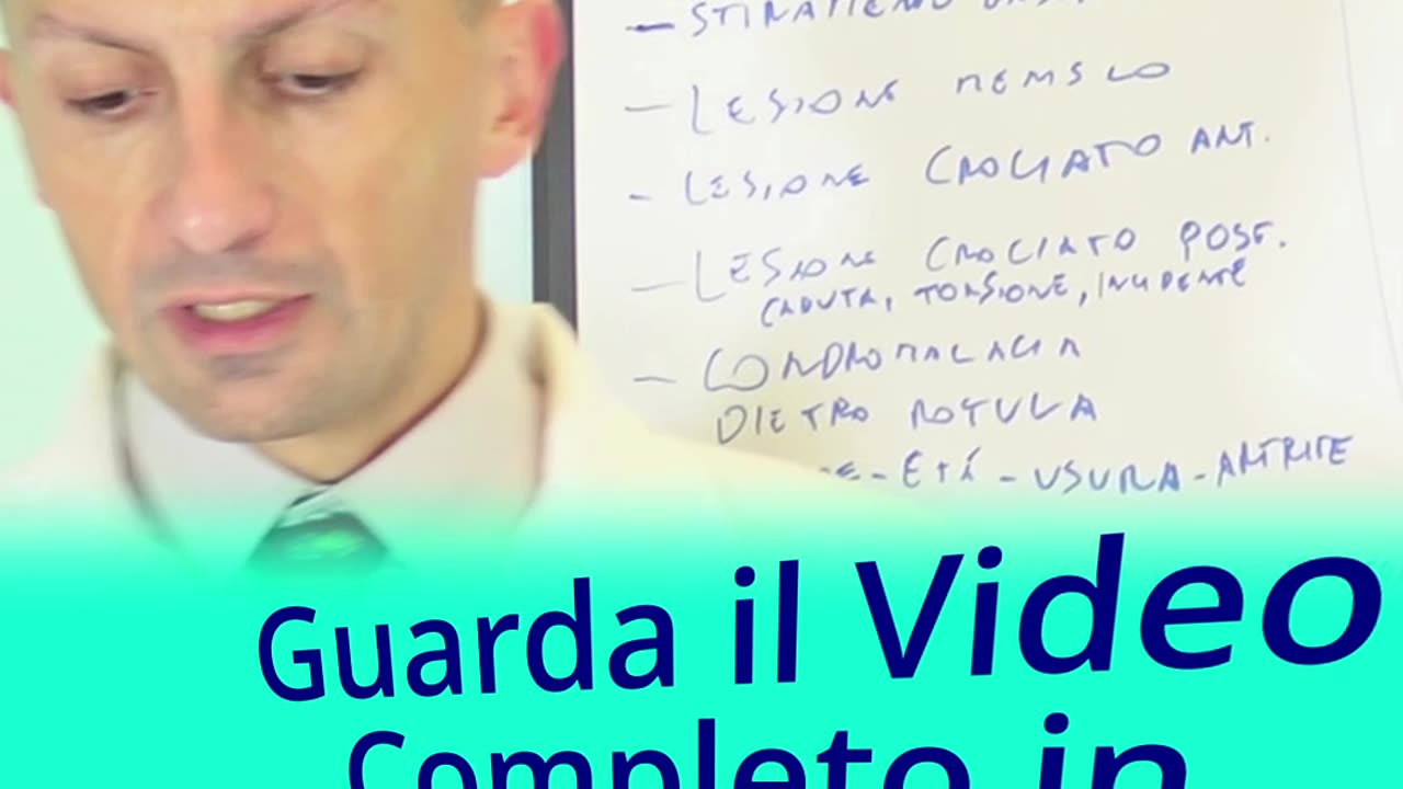 Dolore Dietro al Ginocchio, le Cause Prima Parte