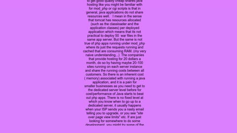Can JSP JSF be hosted in shared hosting plans