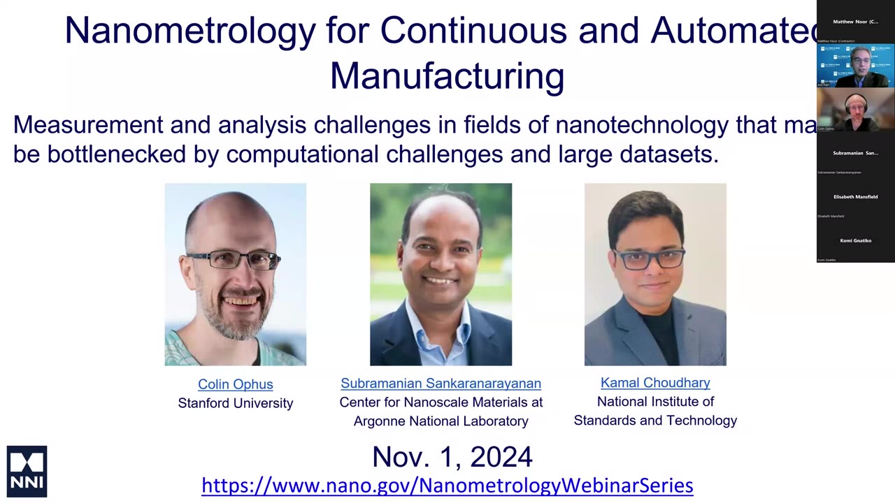 MIT/NNI: Nanometrology Involving Big Data, AI, and Modeling