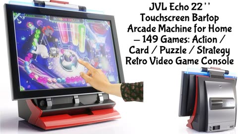 JVL Echo 22’’ Touchscreen Bartop Arcade Machine for Home