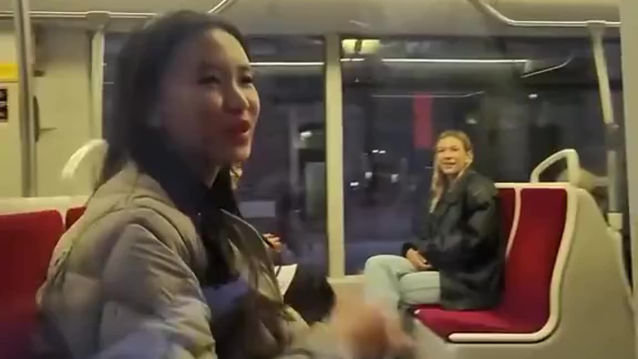 Women in the back witnessing this absolute cinematic experience