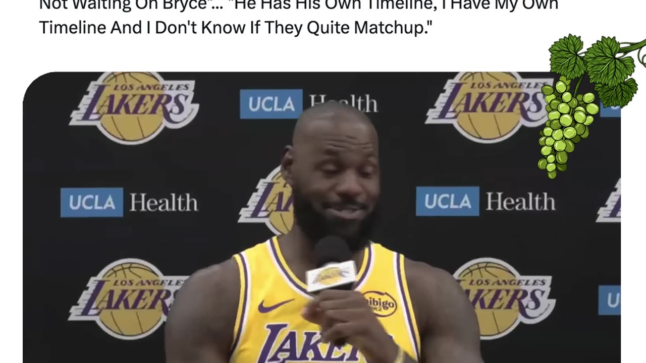 LeBron James On Retirement: "I'm Not Waiting On Bryce; Our Timelines May Not Match."