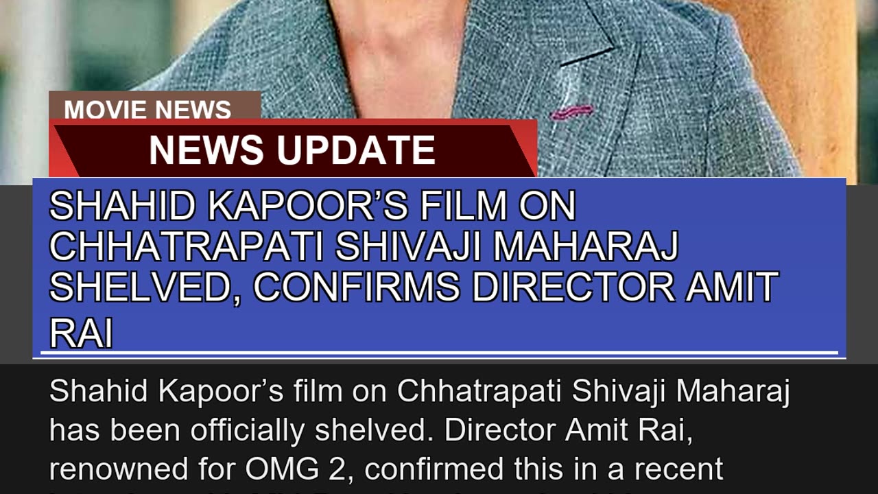 Shahid Kapoors Film on Chhatrapati Shivaji Mahara