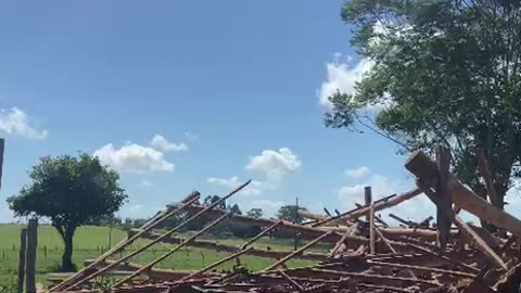 Dismantled Shed Falls On Man