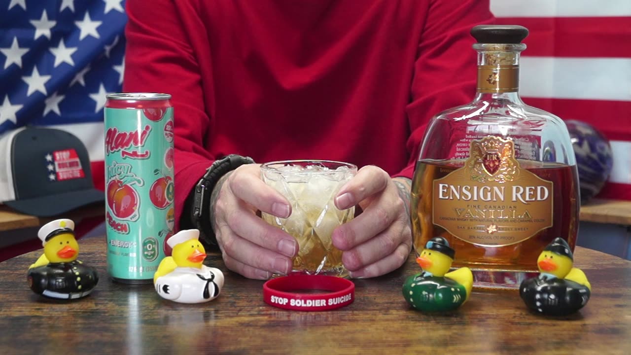 Thomas Riley - Ensign Red Vanilla Whiskey & Alani Juicy Peach Energy Drink