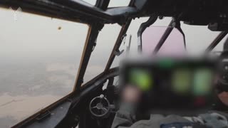 Israeli Air Force Super Hercules planes "Shimshon" joined forces to fight the fires near Jerusalem.