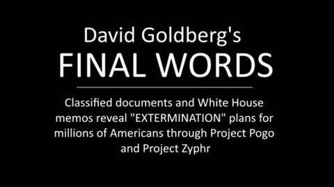 Trump King of Israel: Project Pogo & Project Zyphr(Extermination of Americans)