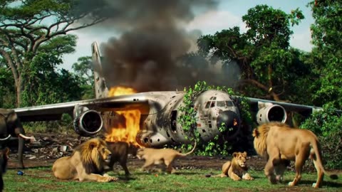 airplane crash in jungle