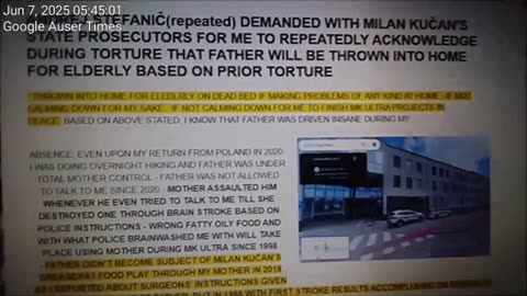 MILAN KUČAN DEMANDED FROM ME IN 1998 TO ACKNOWLEDGE IN FRONT OF MY MOTHER WILL GET FATHER KILLED 4US