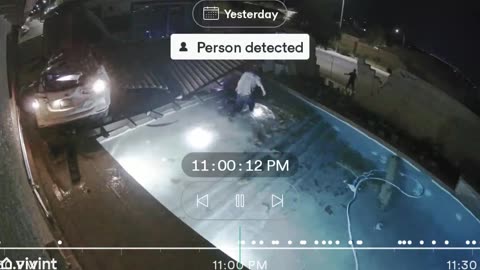 Car Crashes Through Wall and Destroys Backyard