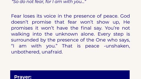 Peace That Confronts Fear