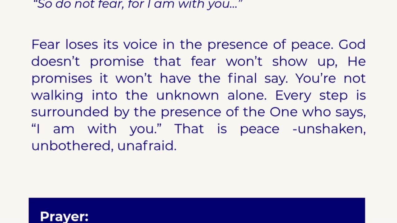 Peace That Confronts Fear