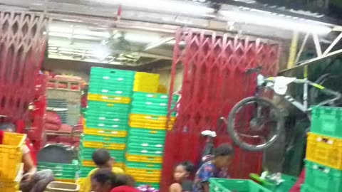 Work Force on Elcano Street in Manila City in the Philippines