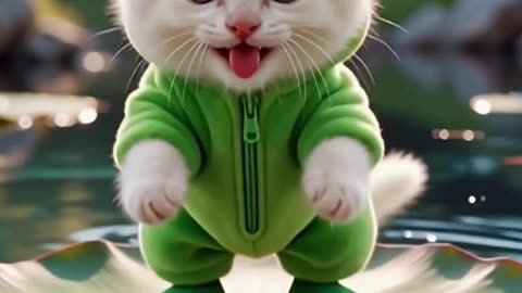 This Frog Cat is TOO CUTE! 🐸🐱💕 You Won't Stop Watching! #Shorts