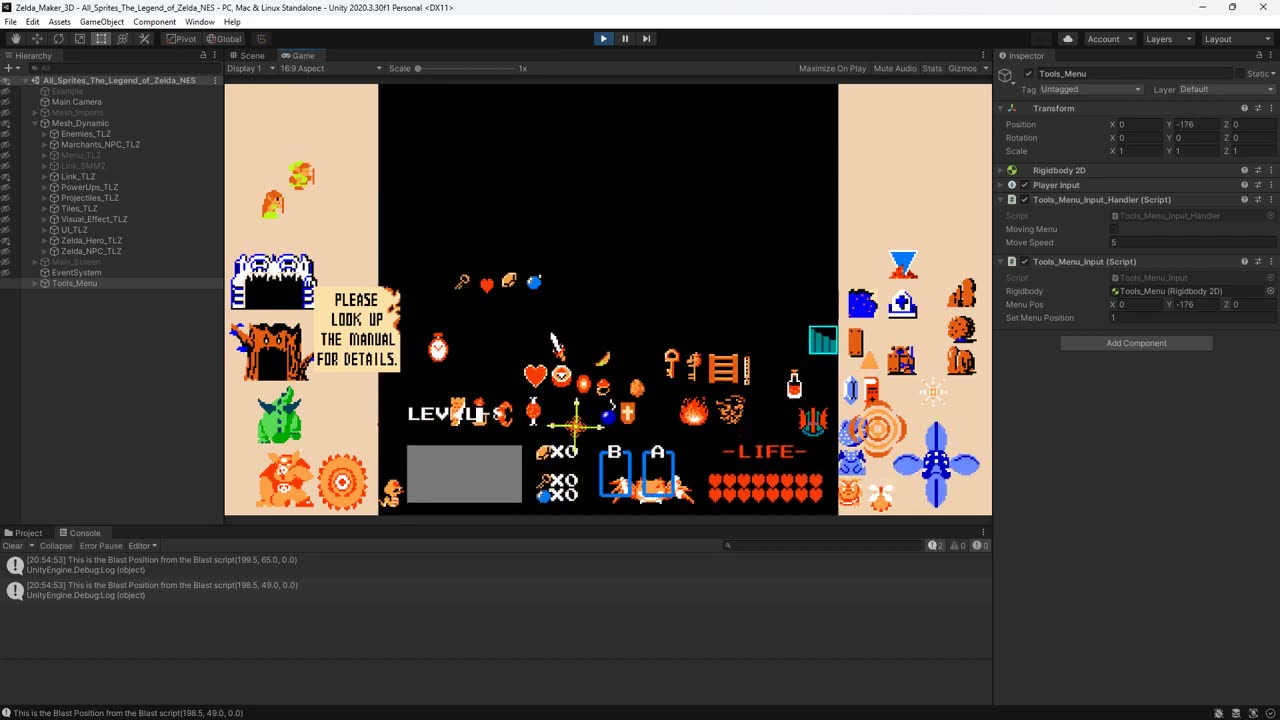 Making the Tools Menu Appear