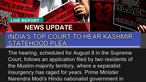 Indias Top Court to Hear Kashmir Statehood Plea