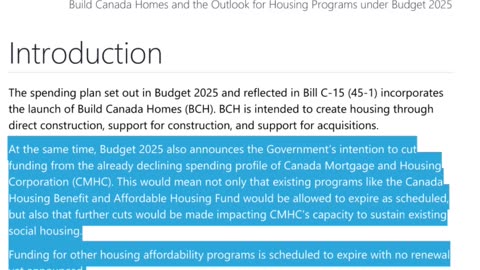 Canada Cuts Housing Budget by 56% — PBO Says Only 26,000 Homes Will Be Built