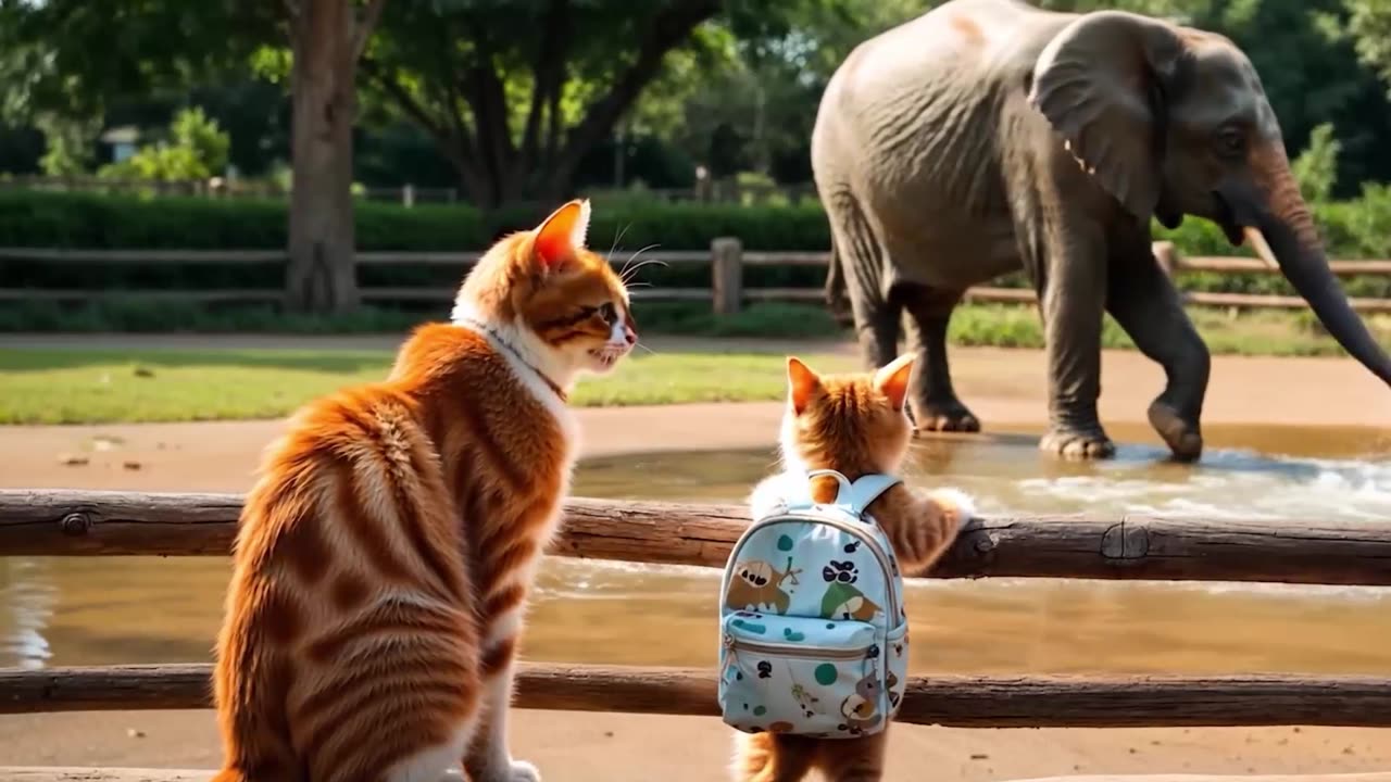 #CuteCat #CatMom Mama Cat Fulfills Ginger’s Wish with a Magical Zoo Day – A Furry Tale of Joy! 🐯🐾✨