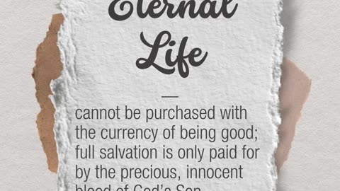 Being Good Is Not the Price of Heaven
