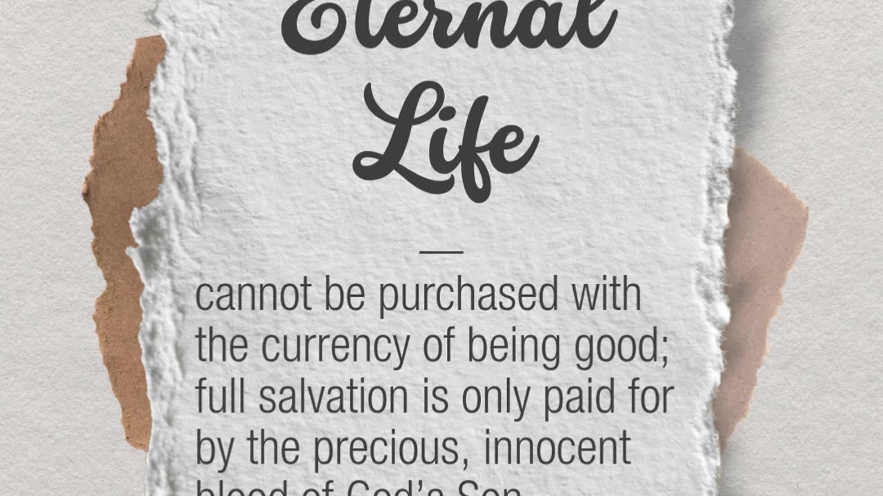 Being Good Is Not the Price of Heaven