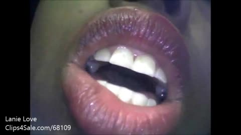 Black Giantess vore - Endoscope inside her mouth