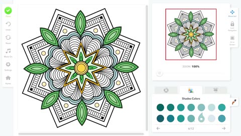 Coloring Book for adults - mandala 10