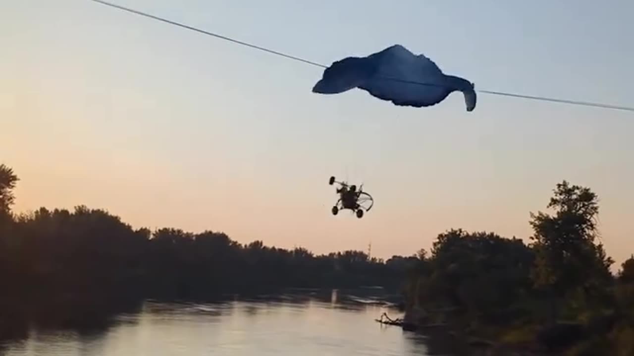 "Parachute Landing Gone Wrong! ⚡ Shocking Mid-Air Moment"