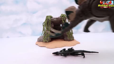 Looking for Crocodile Hiding Under Rock in River