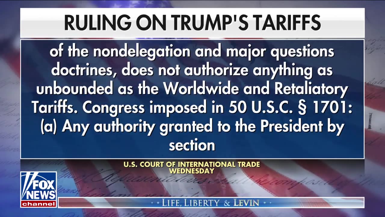 Mark Levin challenges legal dispute around Trump tariffs