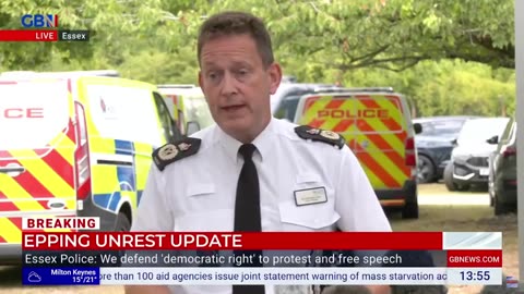 Chief constable of Essex Police. - Epping protest
