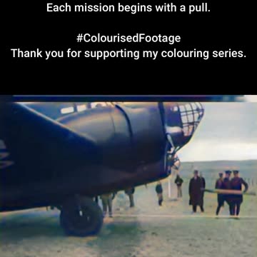 US Planes Moved for Takeoff #ColourisedHistory