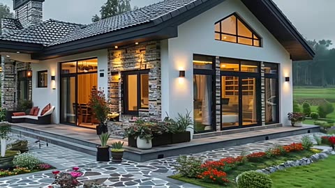 Dream House with Garden Pond | Modern Home Exterior Design
