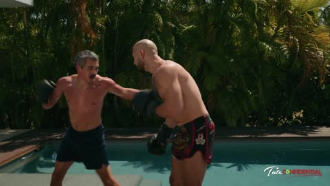 Luc spars with Andrew Tate