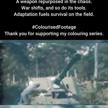 Captured Firepower US Troops Operate Seized Artillery #ColourisedHistory