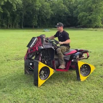 YouTuber WhistlinDiesel added triangle wheels on a four wheeler…