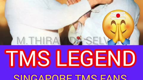 ONE SUN ONE TMS LEGEND M.THIRAVIDA SELVAN SINGAPORE TMS FANS 2025